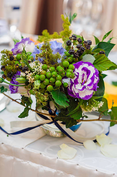 istock Beautiful flowers on table in wedding day 516076258