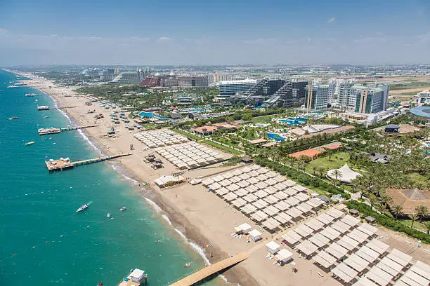 aerial picture of antalya lara area. also known as kundu