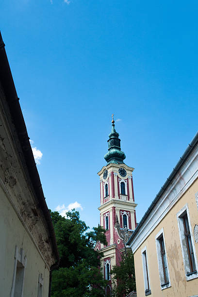 istock Belfry at blue sky in Budapest, Hungary 516078981
