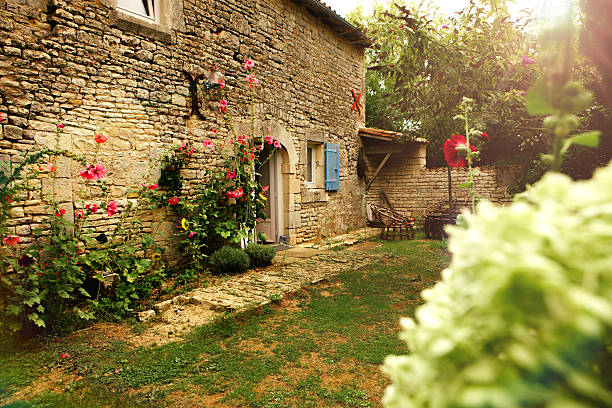 Beautiful house in Florac, Cevennes National Park in Occitanie in France. August 9, 2020