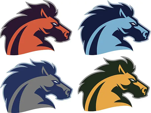 Vector illustration of Horse Head Pack