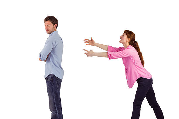istock Woman trying to hug man 516082183