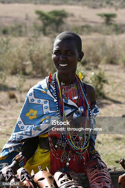 Masai People In Village Stock Photo - Download Image Now - Adult, Africa, Child