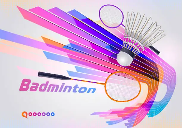 Vector illustration of Badminton