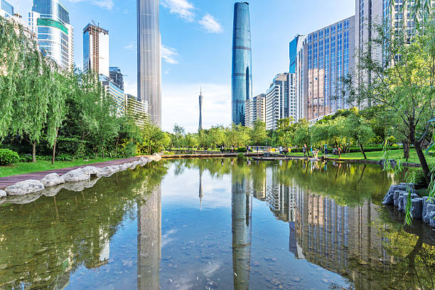 istock modern waterfront buildings in guangzhou 516105288