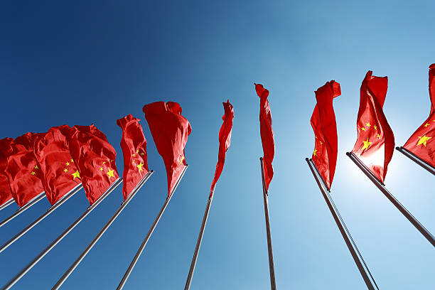 istock Chinese national flag in the wind 516107822