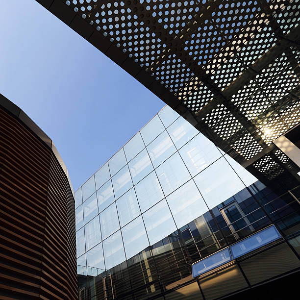 istock Modern building  and glass steel column 516107922