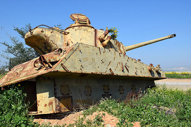 istock old jordanian destroyed tank in Israel 516111022