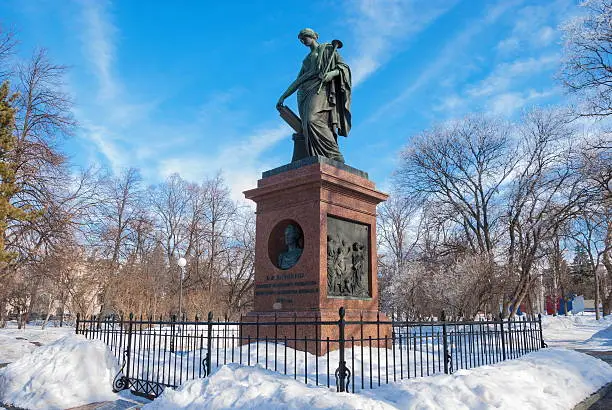 Monument to Russian historian Karamzin in Ulyanovsk (Simbirsk)