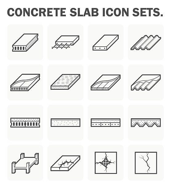 illustrazioni stock, clip art, cartoni animati e icone di tendenza di lastra di calcestruzzo - precast