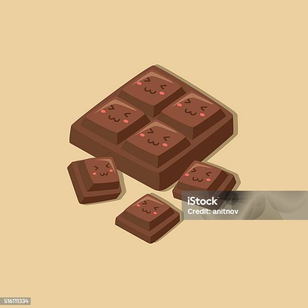 Cute Chocolate Bar Mascot Stock Illustration - Download Image Now - Brown, Cacao Fruit, Candy