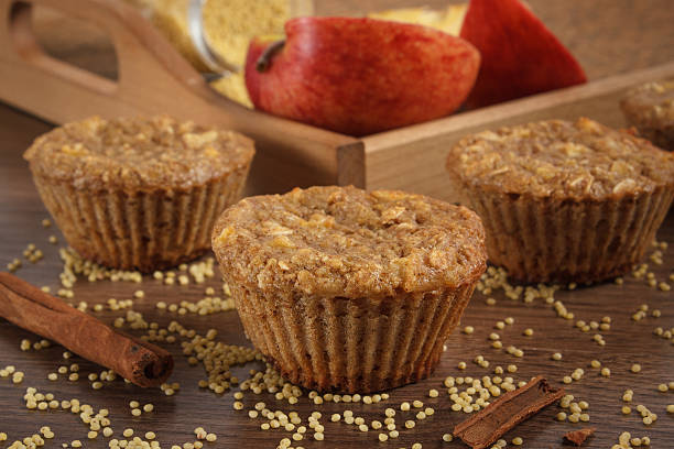 istock Fresh muffins with millet groats, cinnamon and apple 516112714