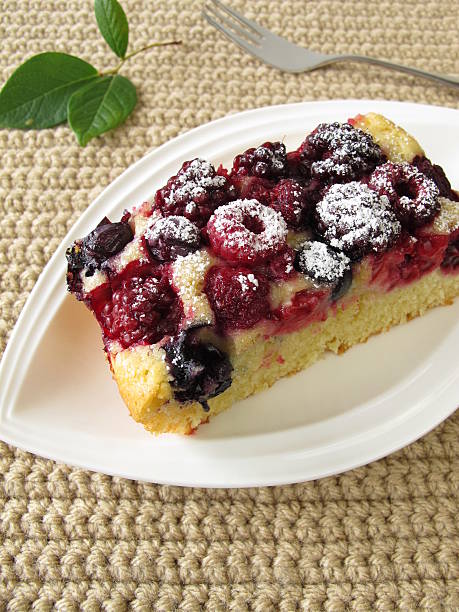 Piece of berry cake