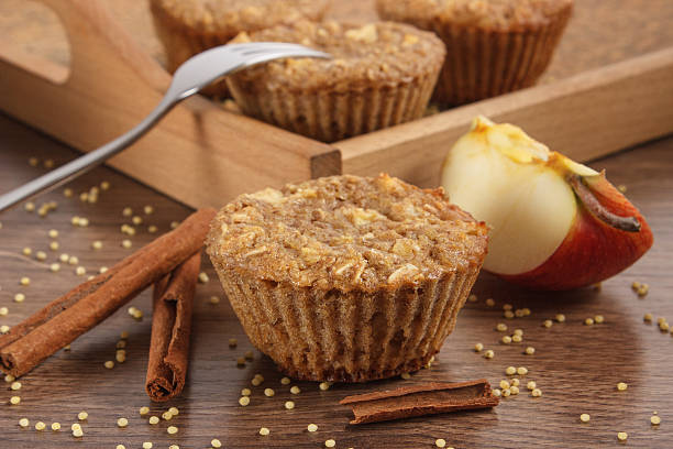 istock Fresh muffins with millet groats, cinnamon and apple 516112914