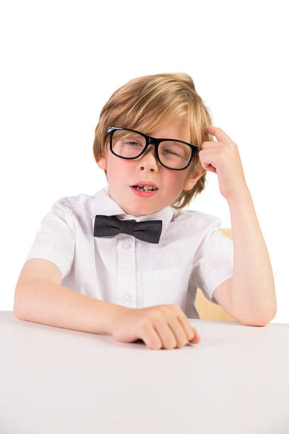 istock Student wearing glasses and bow tie 516113439
