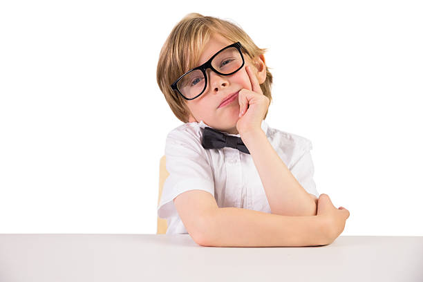 istock Student wearing glasses and bow tie 516113447