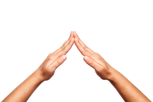 Hands Showing Triangle Symbol