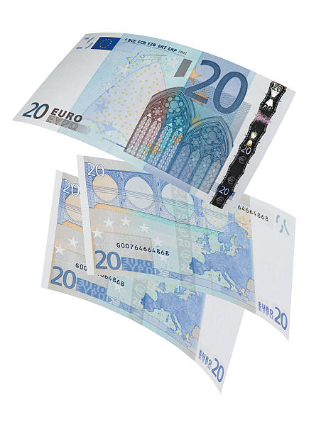 istock Twenty euro bills collage isolated on white 516115535
