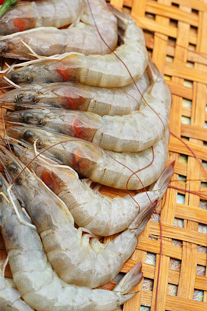 istock Shrimp - for cooking, place the basket. 516138237