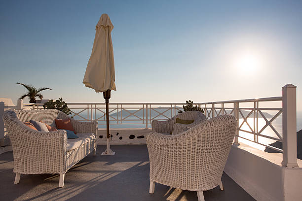 istock Terrace and outdoors furniture in Greece 516138529