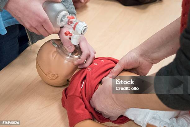 First Aid Baby Cpr Training Stock Photo - Download Image Now - CPR, Baby - Human Age, Education Training Class