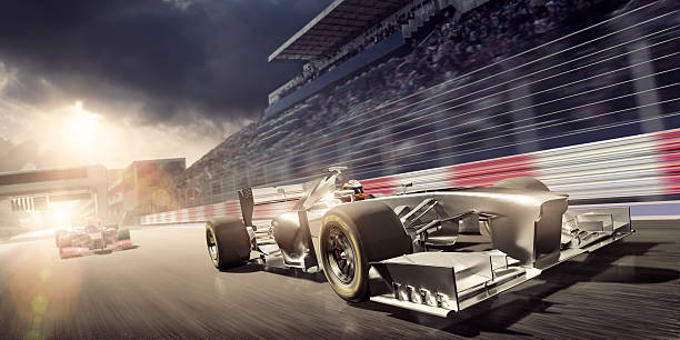 istock Racing Car During Race on Track At Sunset 516140256