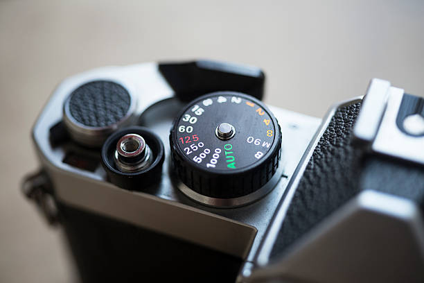 istock Shutter wheel of analog 35mm camera 516140539
