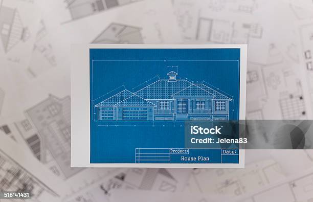 Blueprints Stock Photo - Download Image Now - Architect, Architecture, Backgrounds