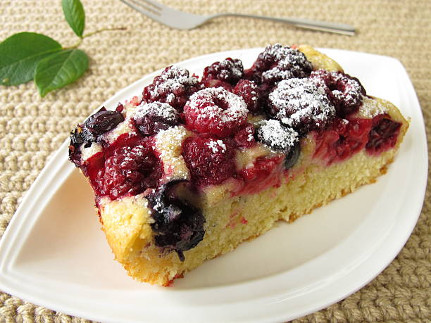 Piece of berry cake