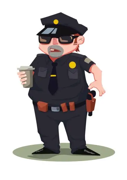 Vector illustration of police