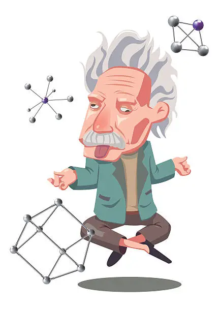 Vector illustration of scientist