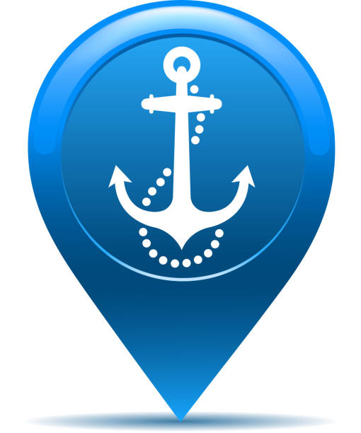 anchor 슛 - anchor harbor vector symbol stock illustrations