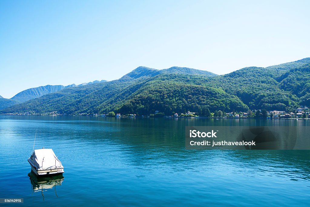 Lake Lugano Lake Lugano in summer European Alps Stock Photo