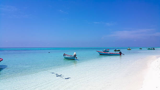 istock Maldives water and boats - Thoddoo island 516143690