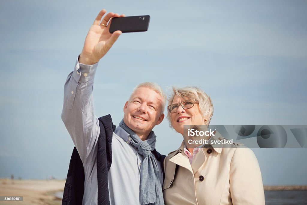 Älteres Paar am Meer. - Lizenzfrei 60-69 Jahre Stock-Foto
