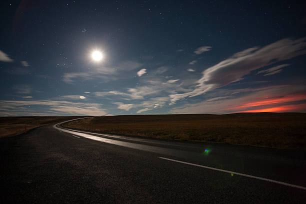 istock Icelandic road, volcanic glow 516160845