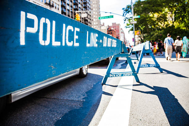 istock Police Line in New York downtown 516166279