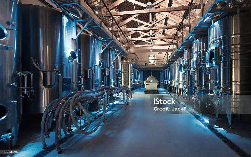 contemporary winemaker factory interior photo of contemporary winemaker factory Industry Stock Photo