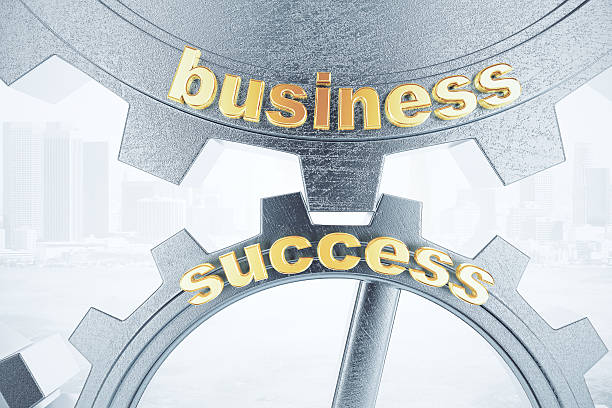 istock Business success concept with grey gears 516174270