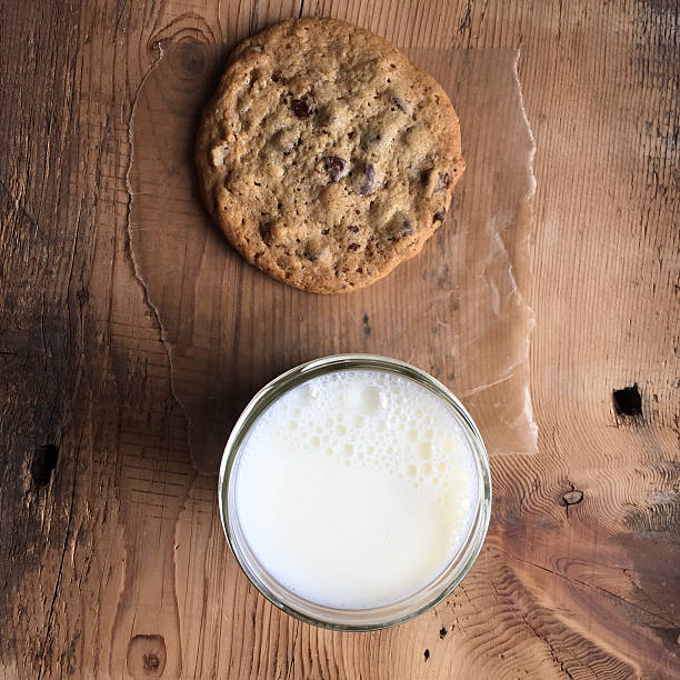 istock Chocolate Chip Cookie and Glass of Milk 516179428