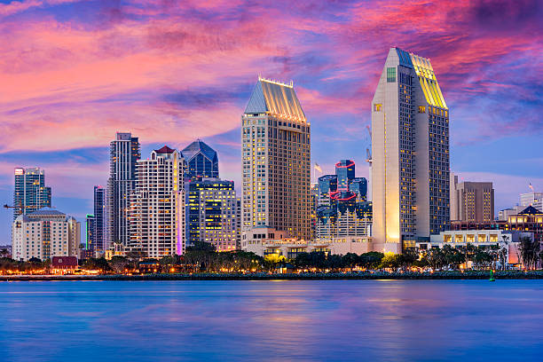 サンディエゴの街並み - san diego california skyline california san diego bay ストックフォトと画像