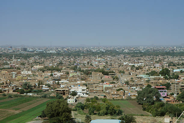 View of Tuti island, Khartoum Panoramic view of Tuti island in Khartoum, Sudan khartoum stock pictures, royalty-free photos & images