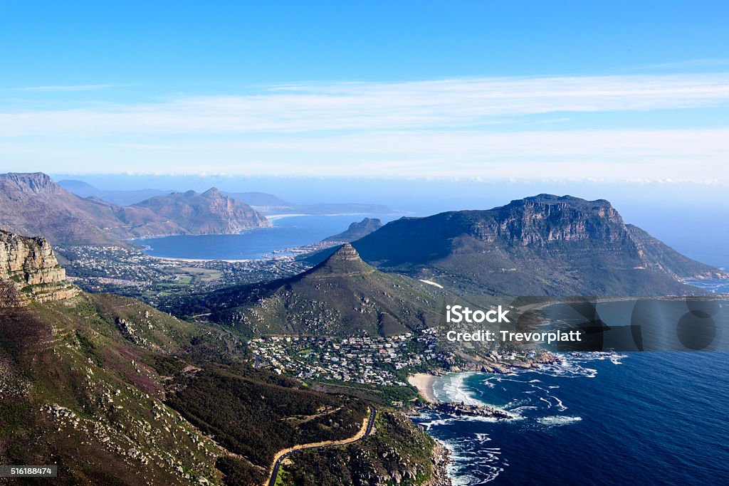 Aerial landscape of the Cape peninsula Aerial landscape of the Cape peninsula  Aerial View Stock Photo