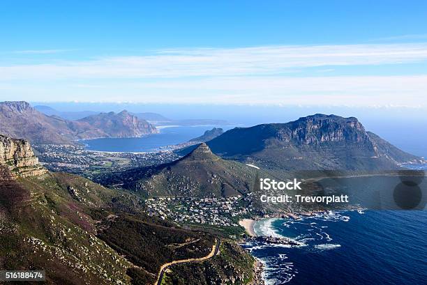 Aerial Landscape Of The Cape Peninsula Stock Photo - Download Image Now - Aerial View, Beauty In Nature, Cape Peninsula