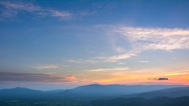 istock Colorful sunset over the mountain hills 516188877