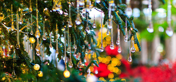 istock Glass drops on Spruce tree at Christmas 516188912
