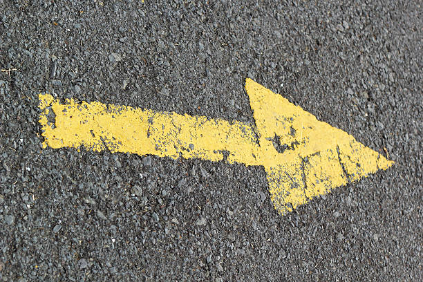 istock Yellow arrow on the road 516189139