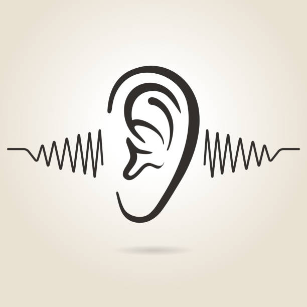 illustrations, cliparts, dessins animés et icônes de icône d'oreille - oreille humaine