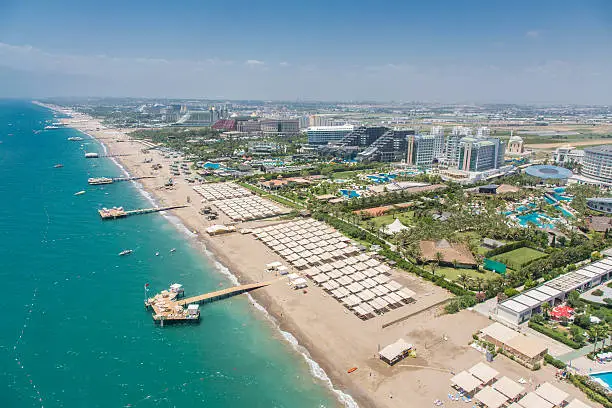 aerial picture of antalya lara area. also known as kundu