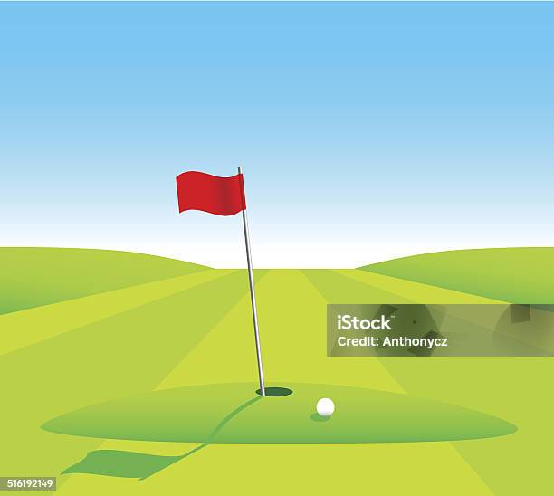 Golf Course Stock Illustration - Download Image Now - Golf Flag, Vector, Flag